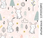 seamless pattern with cute... | Shutterstock .eps vector #1193352892