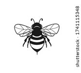 clipart black bee isolated on... | Shutterstock .eps vector #1741115348