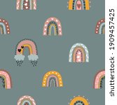 seamless childish pattern with... | Shutterstock .eps vector #1909457425