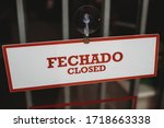 Closed Sign In Business Window