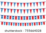 independence day rope banner | Shutterstock .eps vector #755664028