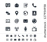 media and communication icons | Shutterstock .eps vector #127954958