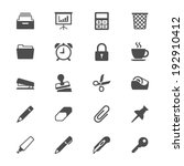 office supplies flat icons | Shutterstock .eps vector #192910412