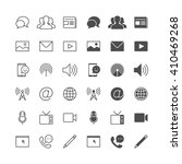 media and communication icons ... | Shutterstock .eps vector #410469268