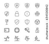 safety thin icons | Shutterstock .eps vector #654530842