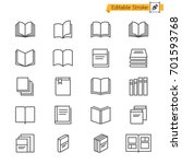 book thin icons. editable... | Shutterstock .eps vector #701593768
