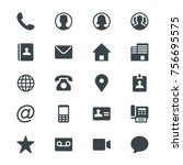 contact glyph icons | Shutterstock .eps vector #756695575