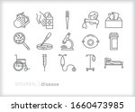 set of 15 disease line icons... | Shutterstock .eps vector #1660473985
