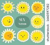 sun icons. beautiful elements... | Shutterstock .eps vector #1660597282