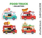 set of flat food truck icons.... | Shutterstock .eps vector #1684166338