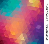 colorful swirl rainbow polygon... | Shutterstock .eps vector #1699325548