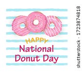 vector cute card national donut ... | Shutterstock .eps vector #1723874818