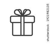 icon of a gift box wrapped in a ... | Shutterstock .eps vector #1921982135