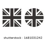 united kingdom black white flag ... | Shutterstock .eps vector #1681031242