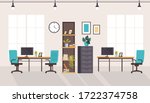 office workstation furniture... | Shutterstock .eps vector #1722374758
