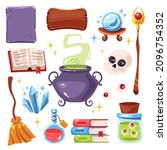 magic items objects potion... | Shutterstock .eps vector #2096754352
