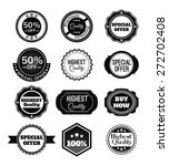 vector black vintage badges ... | Shutterstock .eps vector #272702408