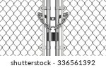 Lock On Fence  Clipping Path...