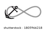 vector monochrome anchor symbol ... | Shutterstock .eps vector #1805966218