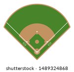 Baseball Field Icon. Flat...
