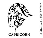 capricorn. tattoo maori tribal... | Shutterstock .eps vector #1541125982