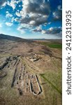 Small photo of Drone top view The ancient Thracian city of Kabyle, Kabile or Cabyle in Bulgaria