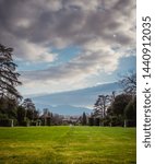 Small photo of Marlia, Lucca, Italy - 2019, May 25: A glimps of the park of Villa Reale.