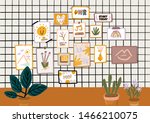 stylish scandic living room... | Shutterstock .eps vector #1466210075
