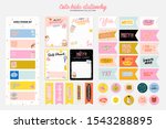 collection of weekly or daily... | Shutterstock .eps vector #1543288895