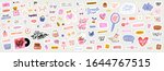 beautiful love stickers with... | Shutterstock .eps vector #1644767515
