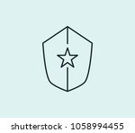 secure icon line isolated on... | Shutterstock . vector #1058994455