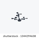 drone icon isolated on clean... | Shutterstock .eps vector #1344294638