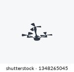 drone icon isolated on clean... | Shutterstock . vector #1348265045
