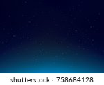 dark blue sky with stars vector ... | Shutterstock .eps vector #758684128