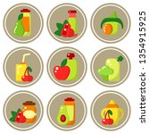 icons set of baby food. flat... | Shutterstock .eps vector #1354915925