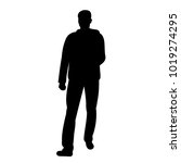 silhouette of a guy goes | Shutterstock . vector #1019274295