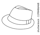 white background  men's hat... | Shutterstock .eps vector #1198486468