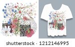 stylish  designer print on t... | Shutterstock . vector #1212146995