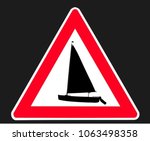 Warning Sign "sailboat Crossing"...