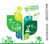 ecology.green cities help the... | Shutterstock .eps vector #1802527498