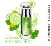 cucumber natural moisture skin... | Shutterstock .eps vector #600616685