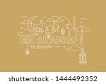 vector illustration. muslim... | Shutterstock .eps vector #1444492352