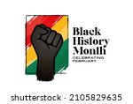 black history month celebrate... | Shutterstock .eps vector #2105829635