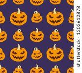 halloween seamless pattern.... | Shutterstock .eps vector #1202612878