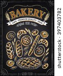 vintage bakery poster. set of... | Shutterstock .eps vector #397403782