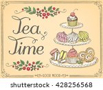 illustration with the words tea ... | Shutterstock .eps vector #428256568