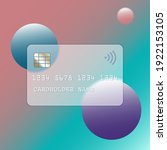 transparent plastic bank card... | Shutterstock .eps vector #1922153105