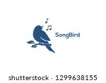 bird singing on the tree... | Shutterstock .eps vector #1299638155