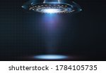 ufo isolated on black.... | Shutterstock .eps vector #1784105735