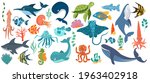 fish and wild marine animals... | Shutterstock .eps vector #1963402918